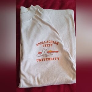 Anvil White Appalachian State University Graphic Tee with Orange Print